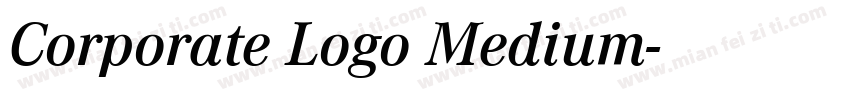 Corporate Logo Medium字体转换